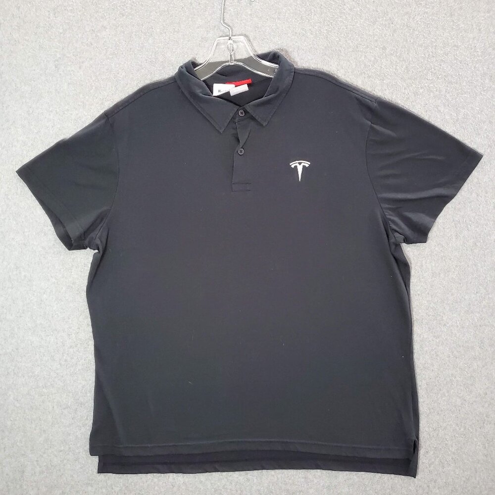 Tesla Men Polo Shirt XL Black‎ Logo Corporate Engineer Embroidered Logo Office